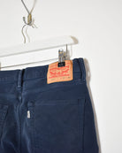 Navy Levi's Suede Jeans - W32 L30