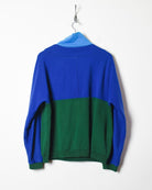 Blue Lotto Double Collar 1/4 Zip Sweatshirt - Small