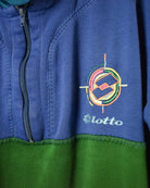 Blue Lotto Double Collar 1/4 Zip Sweatshirt - Small