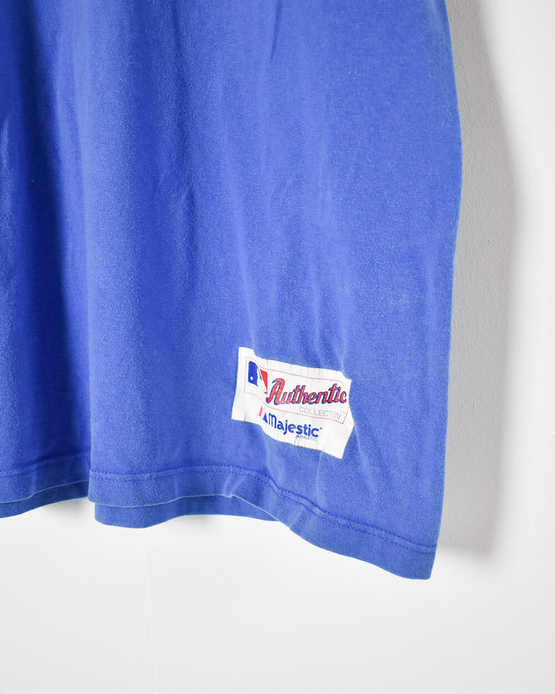 Vintage 00s Blue Majestic MLB Los Angeles Dodgers T-Shirt - X-Large Cotton–  Domno Vintage