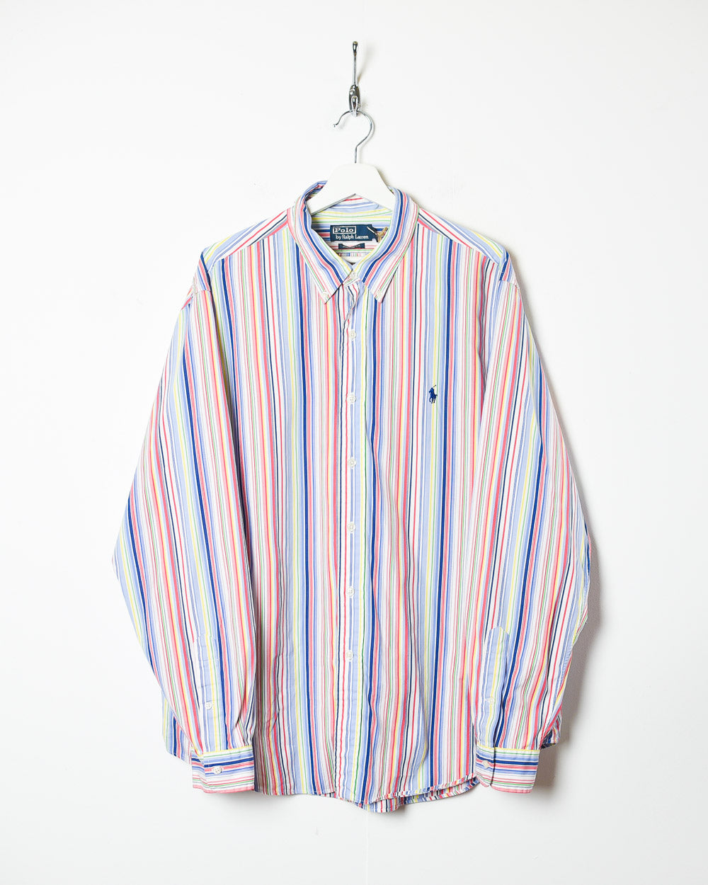 Vintage 90s Multi Polo Ralph Lauren Striped Shirt - Cotton– Domno