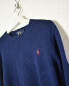 Navy Ralph Lauren Knitted Sweatshirt - Medium