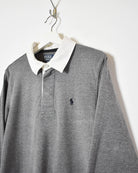 Grey Ralph Lauren Rugby Shirt - Medium