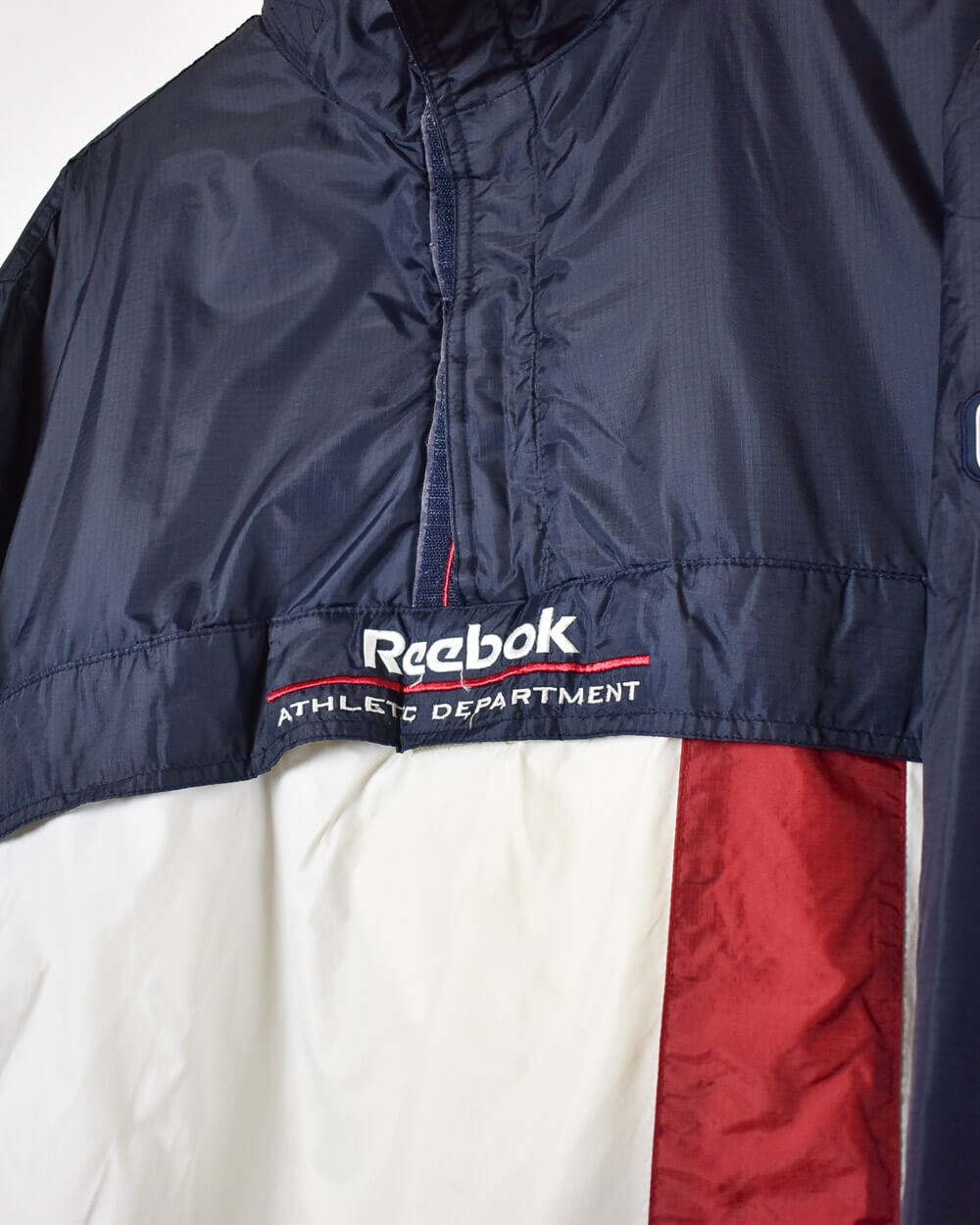 Vintage 00s Navy Reebok Athletic Department 1/4 Zip Jacket - Large