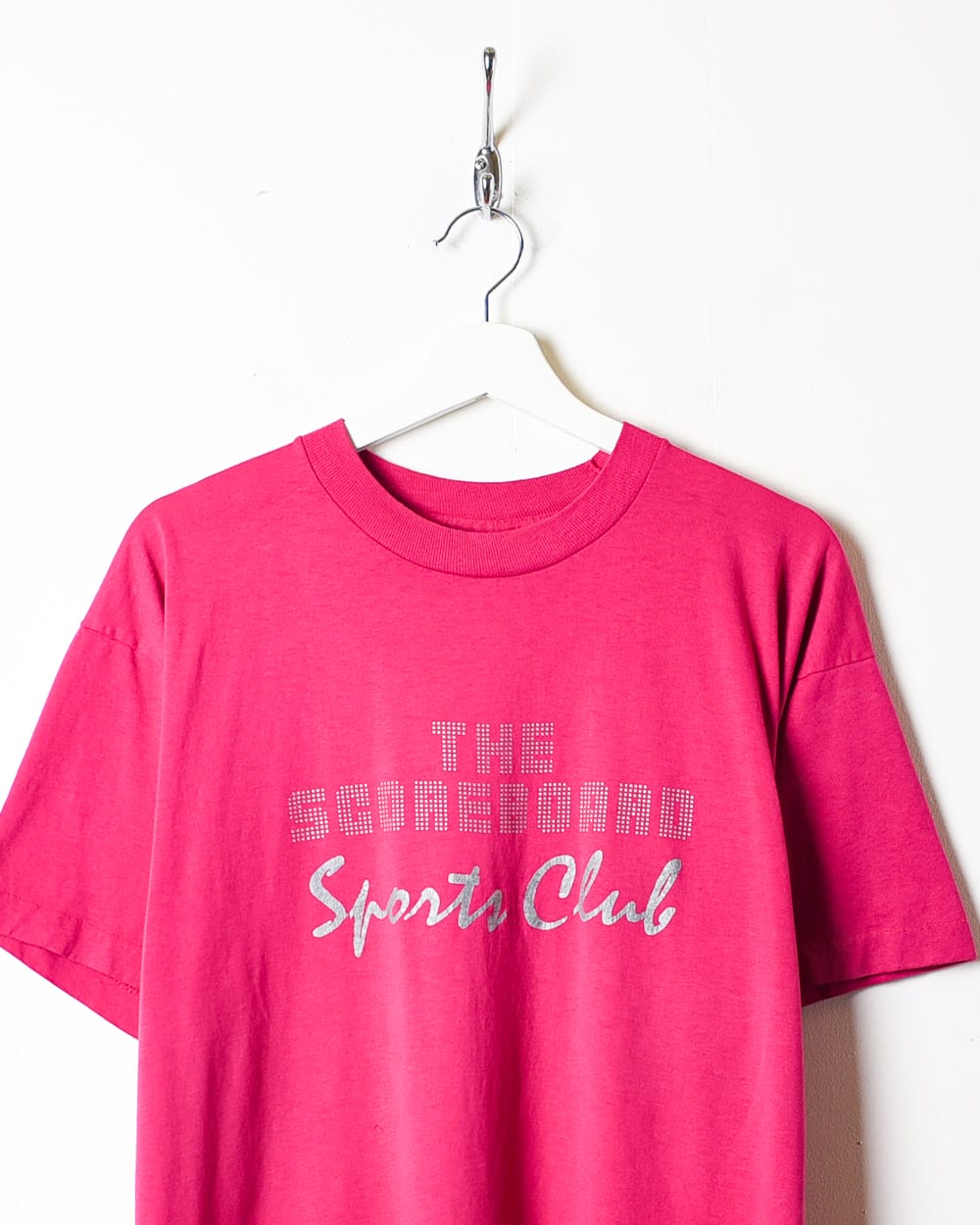Pink The Scoreboard Sports Club Single Stitch T-Shirt - Medium