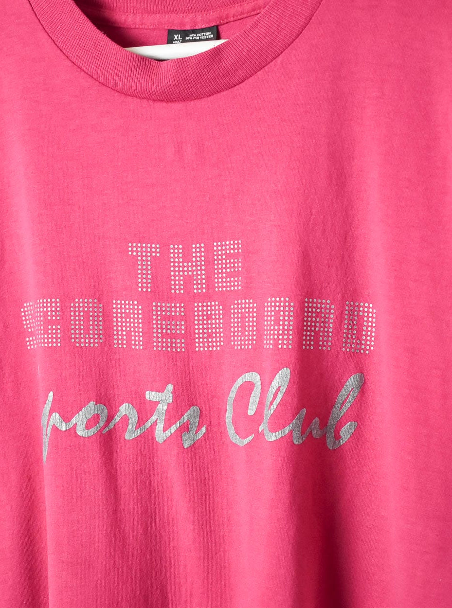 Pink The Scoreboard Sports Club Single Stitch T-Shirt - Medium