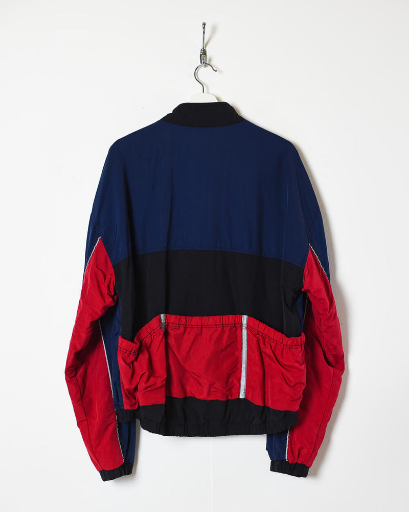 Vintage 00s Colour-Block Navy Tommy Hilfiger Athletic Gear Windbreaker Jacket - Domno Vintage