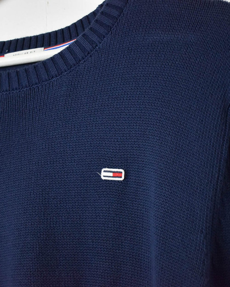 Navy Tommy Hilfiger Jeans Knitted Sweatshirt - Small