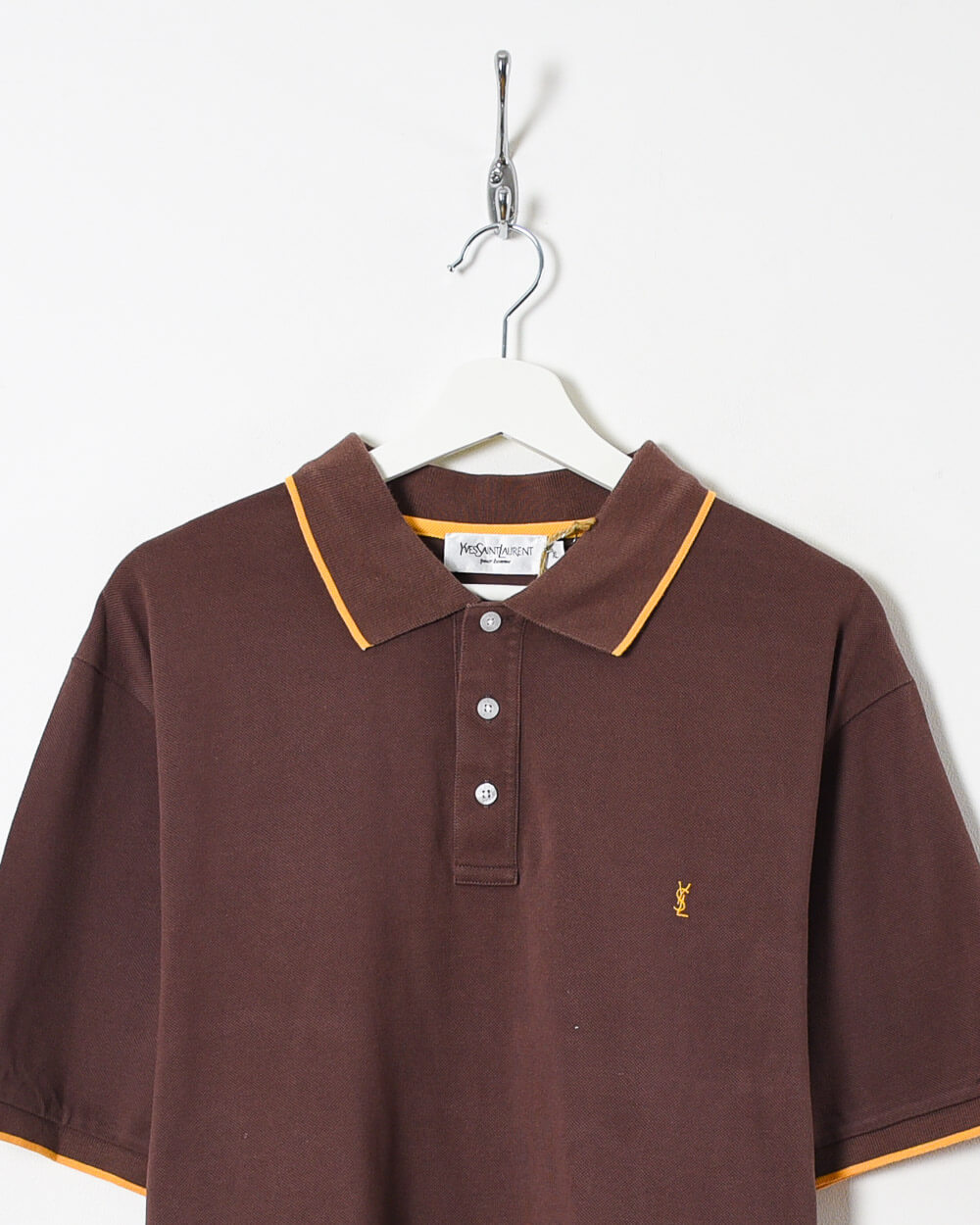 Brown Yves Saint Laurent Polo Shirt - X-Large