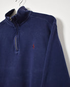 Navy Ralph Lauren 1/4 Zip Sweatshirt - Medium