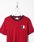 Red Adidas AC Milan T-Shirt - Large