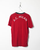 Red Adidas AC Milan T-Shirt - Large