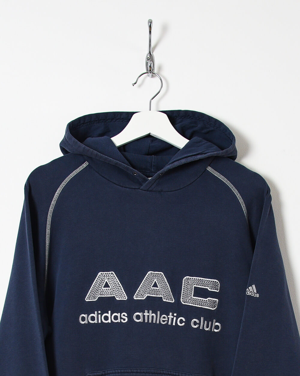 Navy Adidas Athletic Club Hoodie - Large
