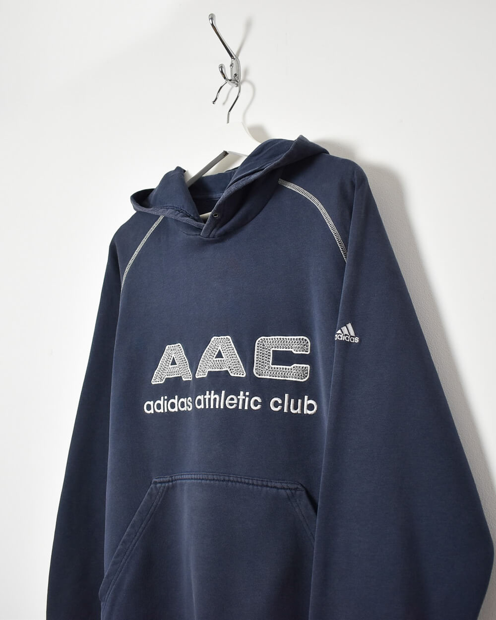 Navy Adidas Athletic Club Hoodie - Large