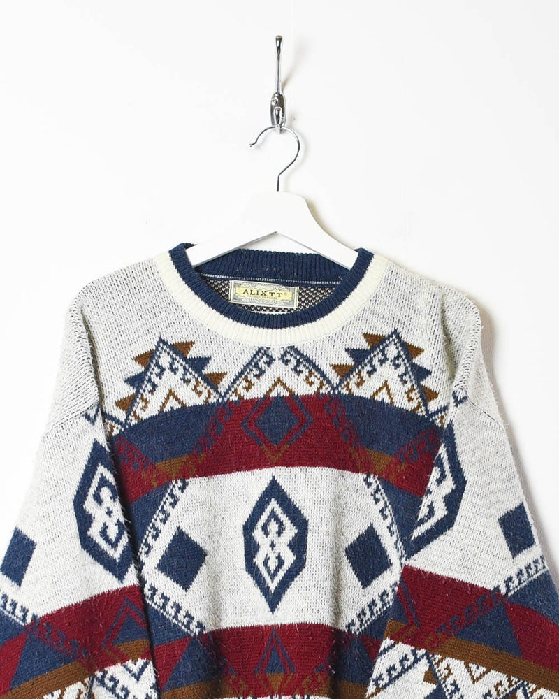 Stone Alixtt Patterned Knitted Sweatshirt - Medium