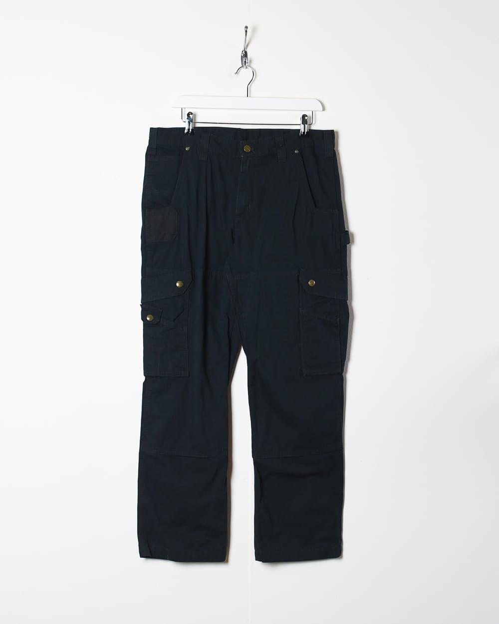 Black Carhartt Double Knee Carpenter Cargo Jeans - W34 L30