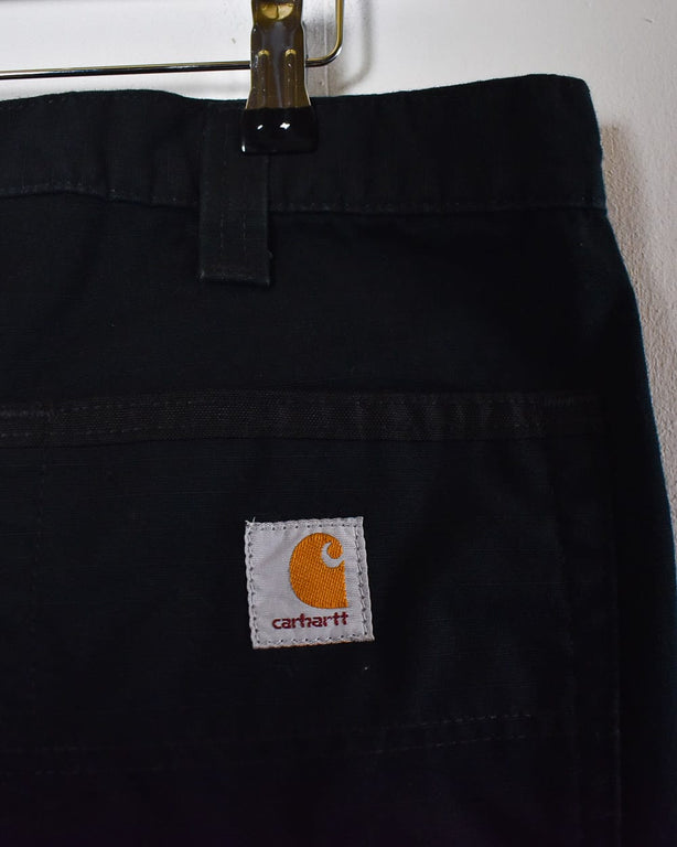 Black Carhartt Double Knee Carpenter Cargo Jeans - W34 L30