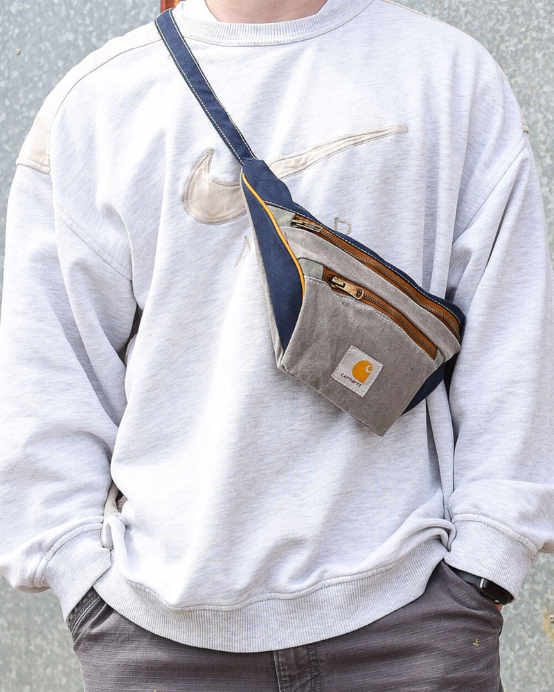 Vintage Colour-Block Neutral Carhartt Reworked Bum Bag– Domno Vintage