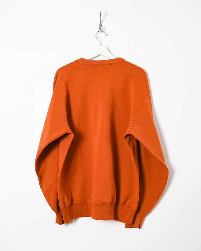 Vintage 90s Cotton Plain Orange Champion Sweatshirt - X-Large