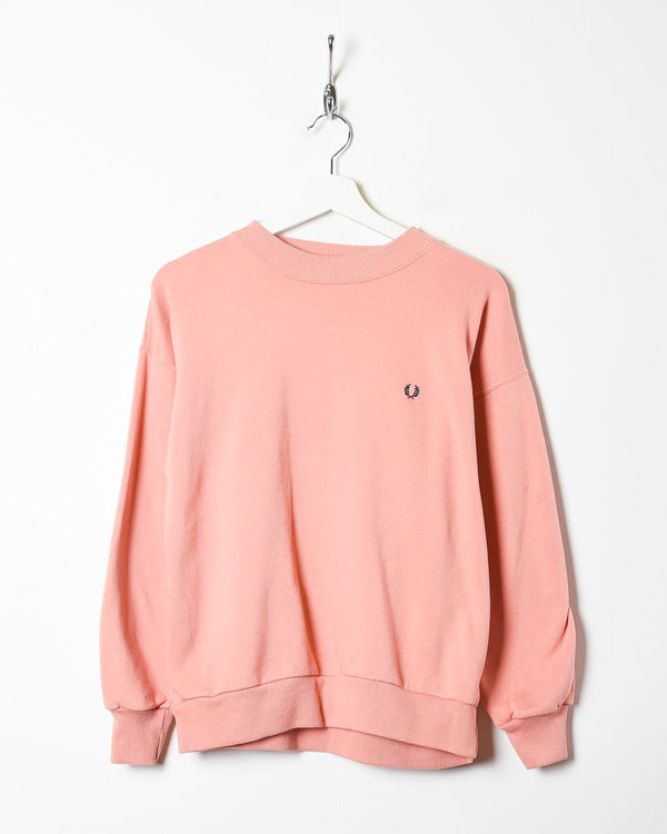Pink Fred Perry Sweatshirt - Small Woman's