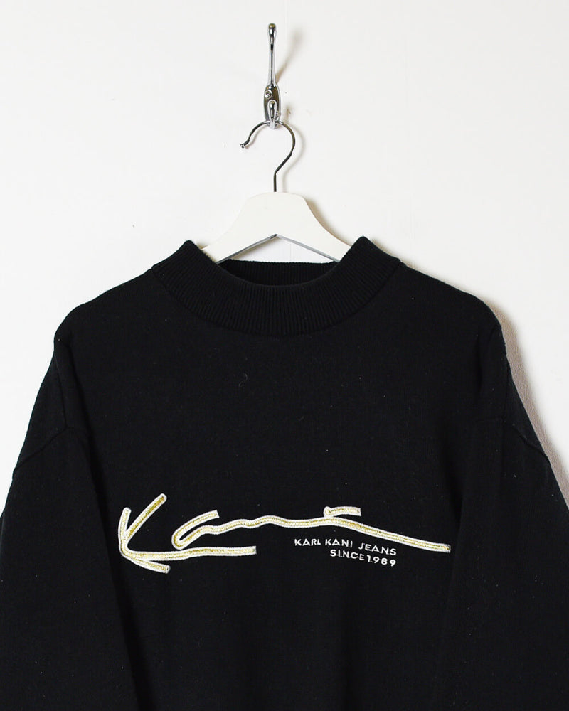 Vintage 90s Wool Black Kani Jeans Lined Sweatshirt - Medium– Domno Vintage