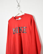 Red Nike Long Sleeved T-Shirt - Large