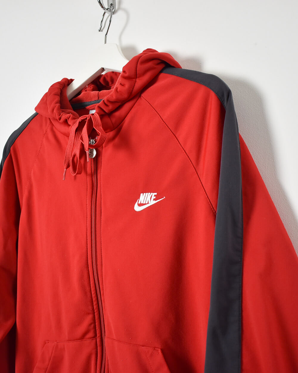 Red Nike Zip-Through Hoodie - Medium