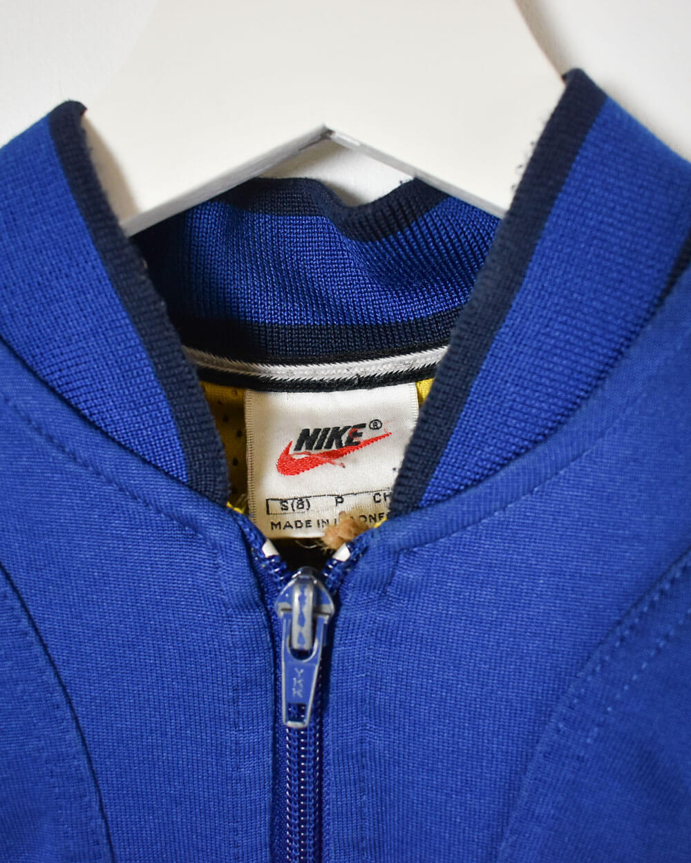 Blue Nike Women's Zip-Through T-Shirt - Small 