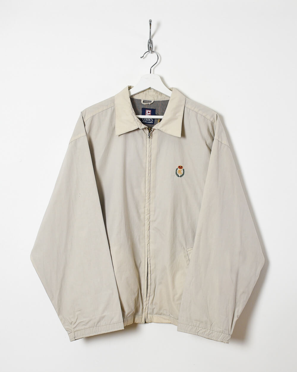 Vintage 90s Cotton Mix Plain Stone Ralph Lauren Chaps Harrington Jacket -  Large – Domno Vintage