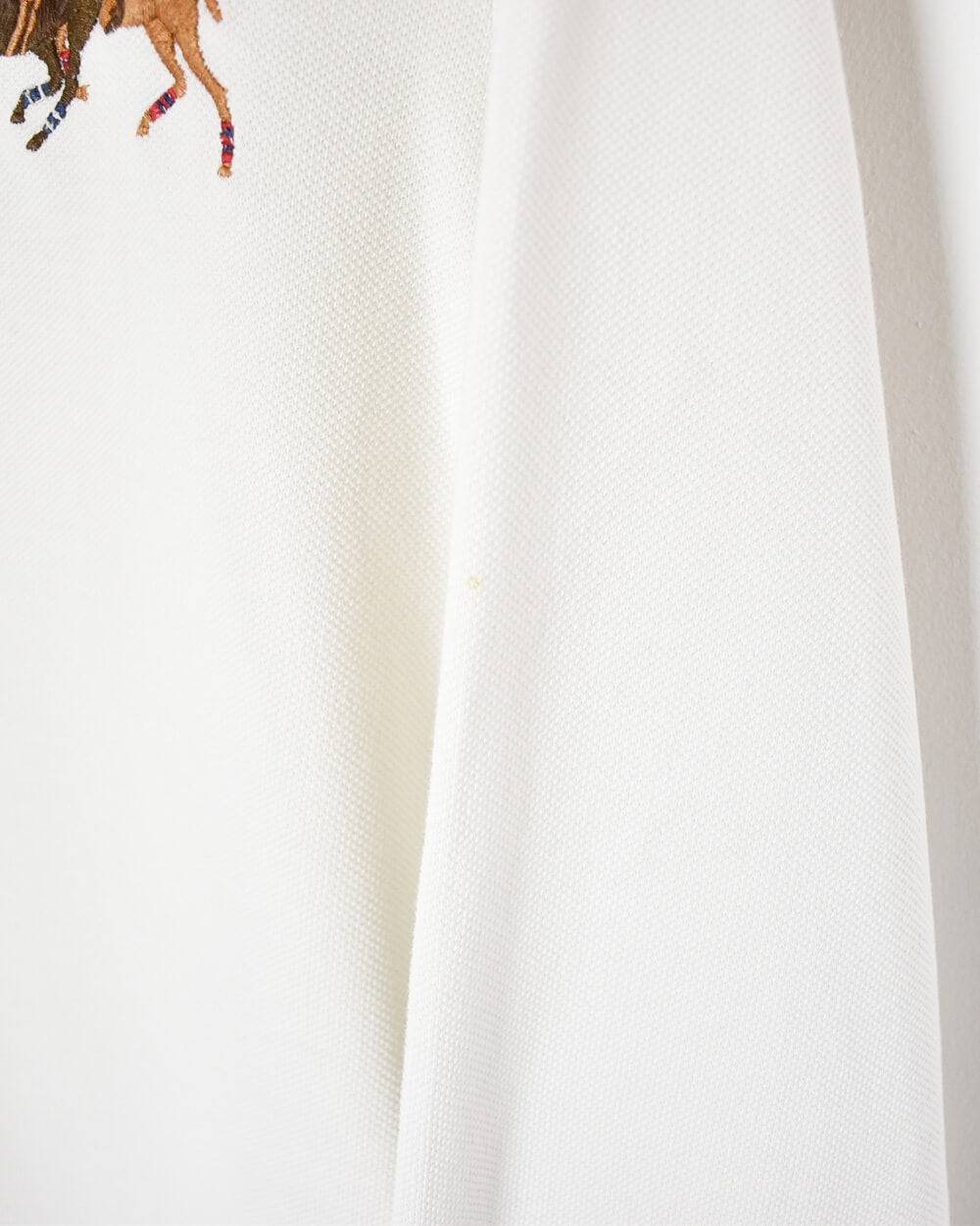 White Ralph Lauren Long Sleeved Polo Shirt - Small