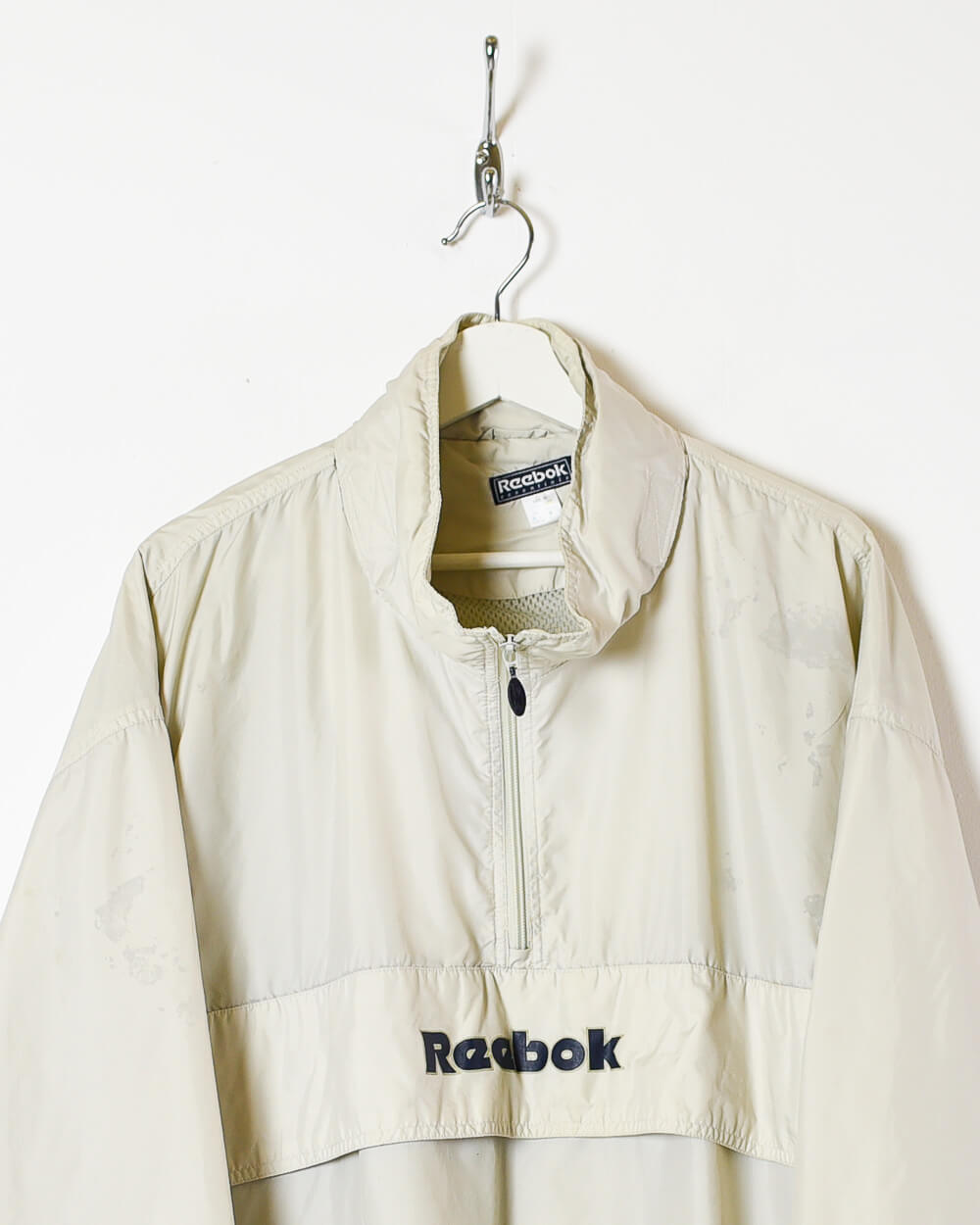 Neutral Reebok Essentials 1/4 Zip Windbreaker Jacket - X-Large