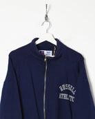 Navy Russel Athletic Zip-Through Sweatshirt - X-Large