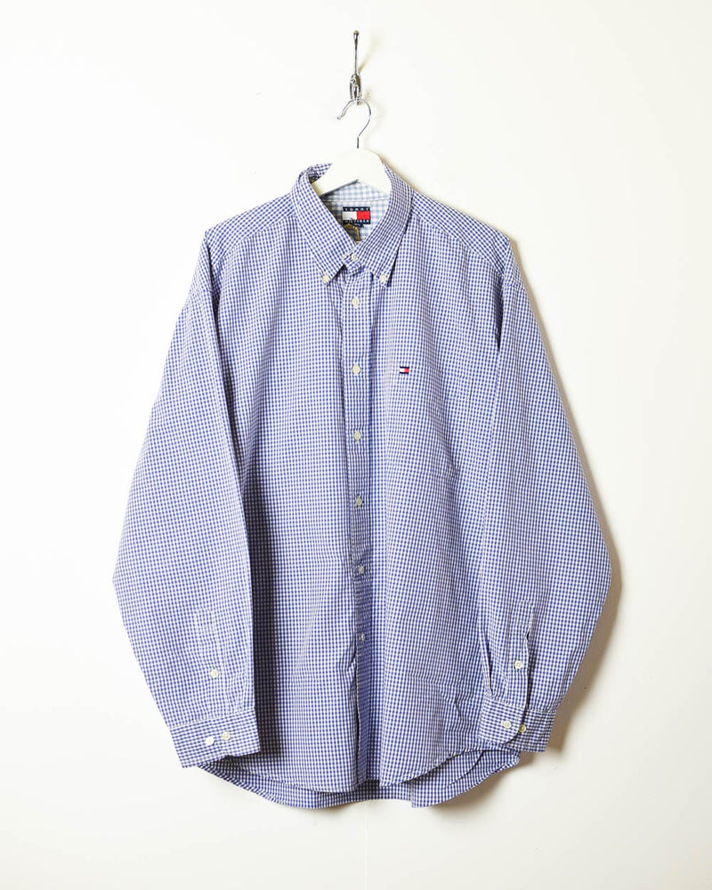Blue Tommy Hilfiger Checked Shirt - X-Large