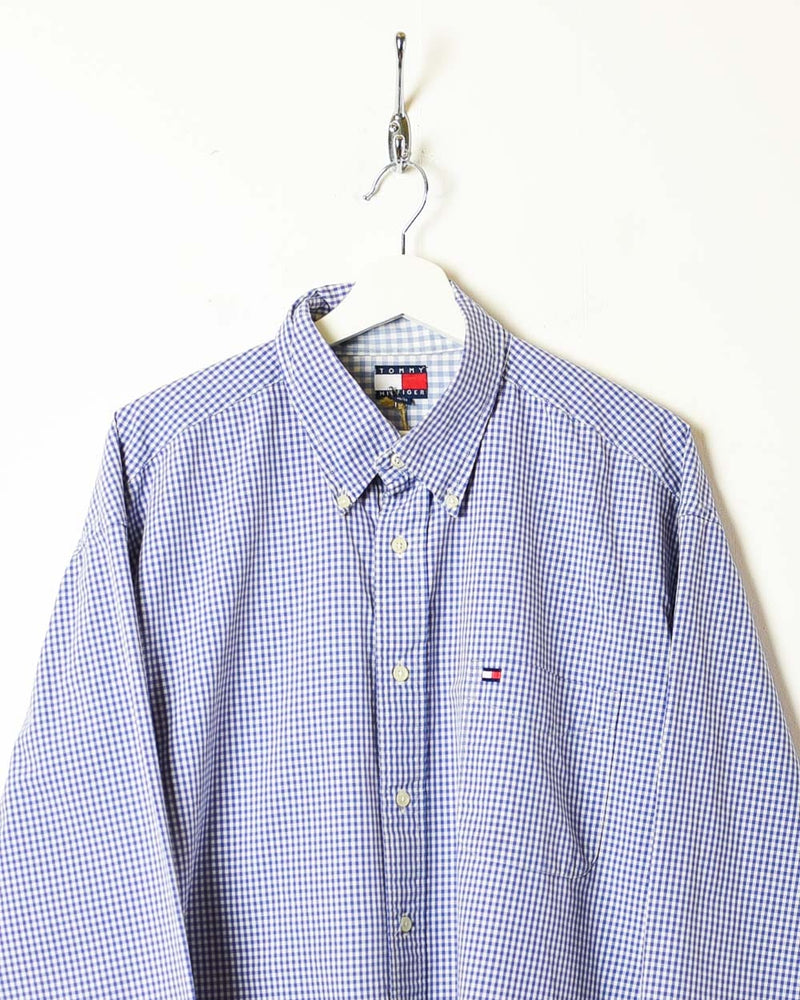 Blue Tommy Hilfiger Checked Shirt - X-Large
