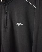 Black Umbro 1/4 Zip Sweatshirt - XX-Large