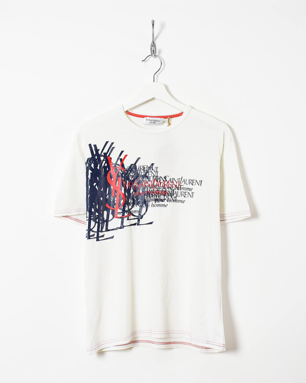 White Yves Saint Laurent Pour Homme T-Shirt - Small