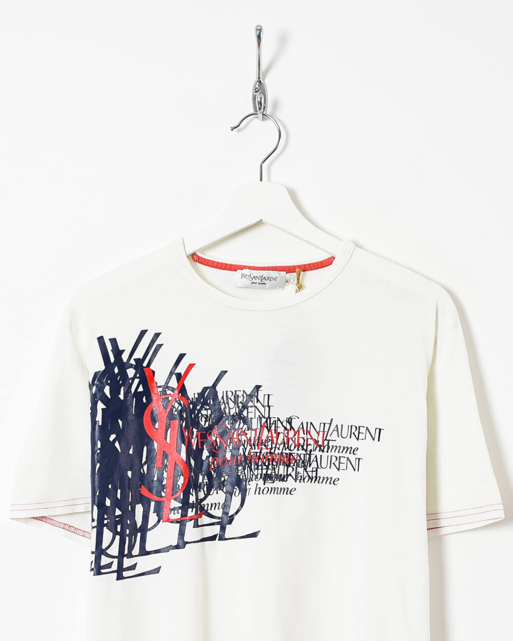 White Yves Saint Laurent Pour Homme T-Shirt - Small