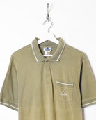 Khaki Adidas Pocket Polo Shirt - Small