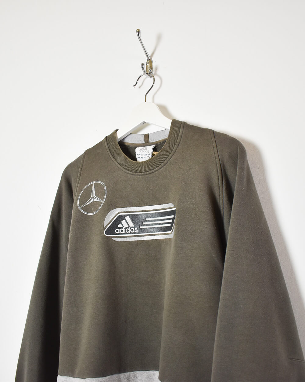 Khaki Adidas Mercedes Sweatshirt - Small