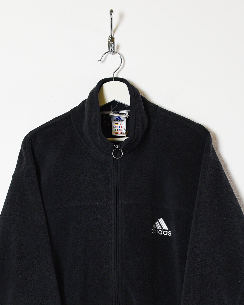 Black Adidas Zip-Through Fleece - Medium
