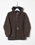 Brown Carhartt Workwear Hooded Detroit Jacket - Small Women's