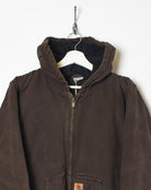 Brown Carhartt Workwear Hooded Detroit Jacket - Small Women's