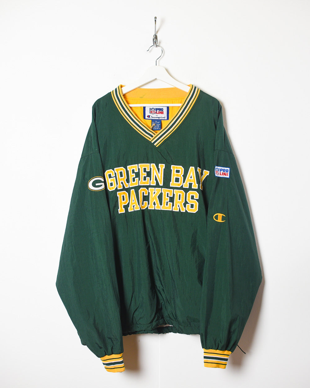 Green Champion X NFL ProLine Green Bay Packers Pullover Windbreaker Jacket - XX-Large