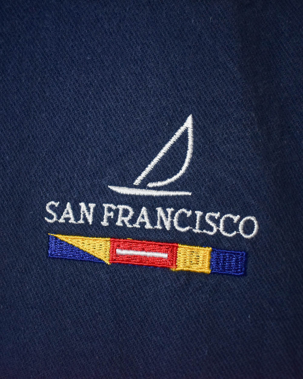 Navy Crazy Shirt San Francisco Collared Sweatshirt - X-Large