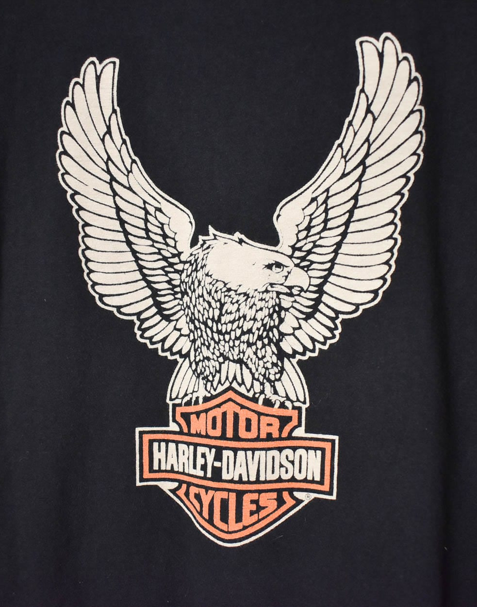 Black Harley Davidson Eagle Graphic T-Shirt - Small Women's