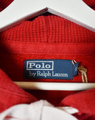 Red Ralph Lauren Zip-Through Hoodie - Large