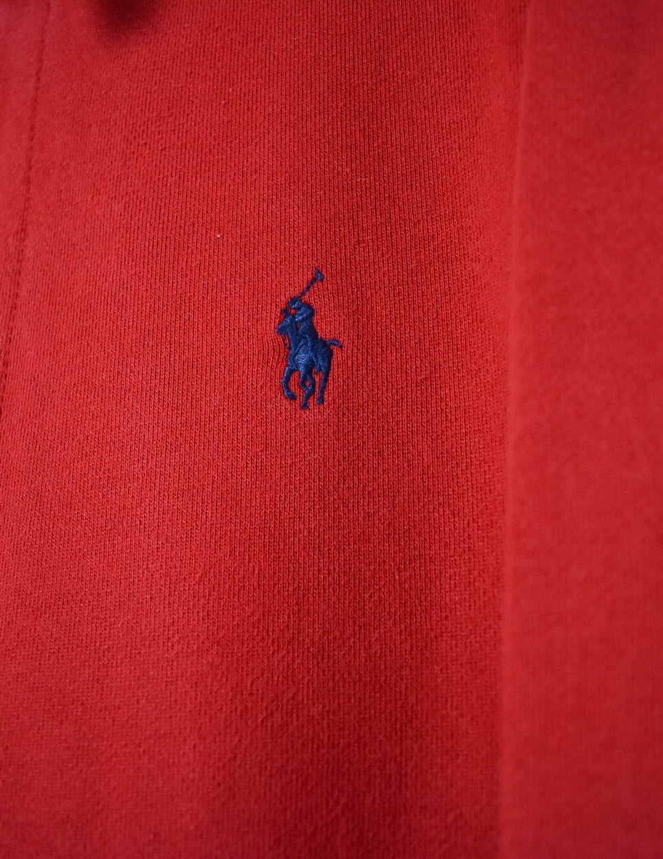 Red Ralph Lauren Zip-Through Hoodie - Large