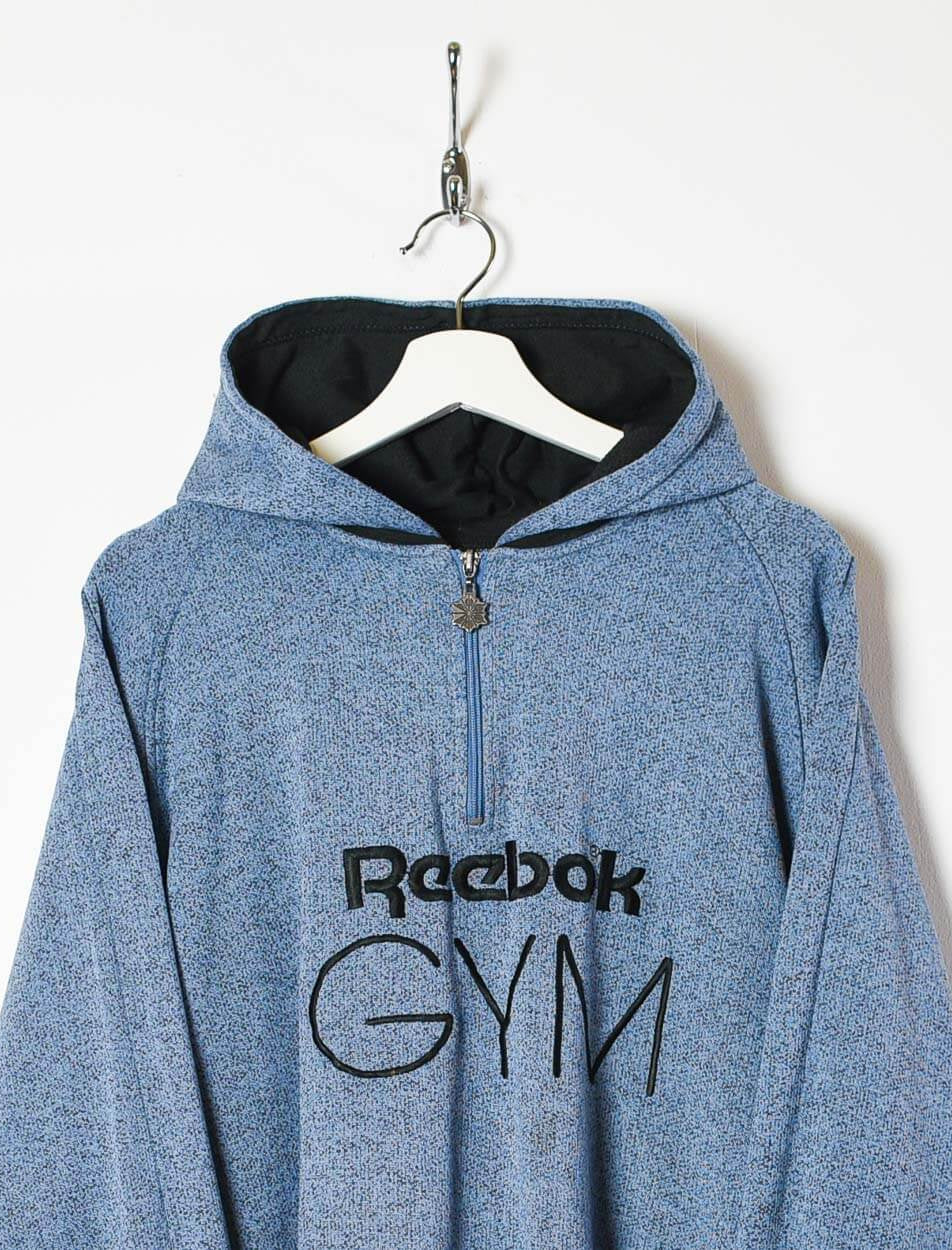Blue Reebok Gym 1/4 Zip Hoodie - Small