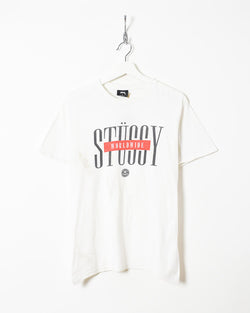 Vintage 00s Cotton White Stussy Worldwide T-Shirt - Medium– Domno