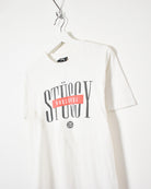 White Stussy Worldwide T-Shirt - Medium